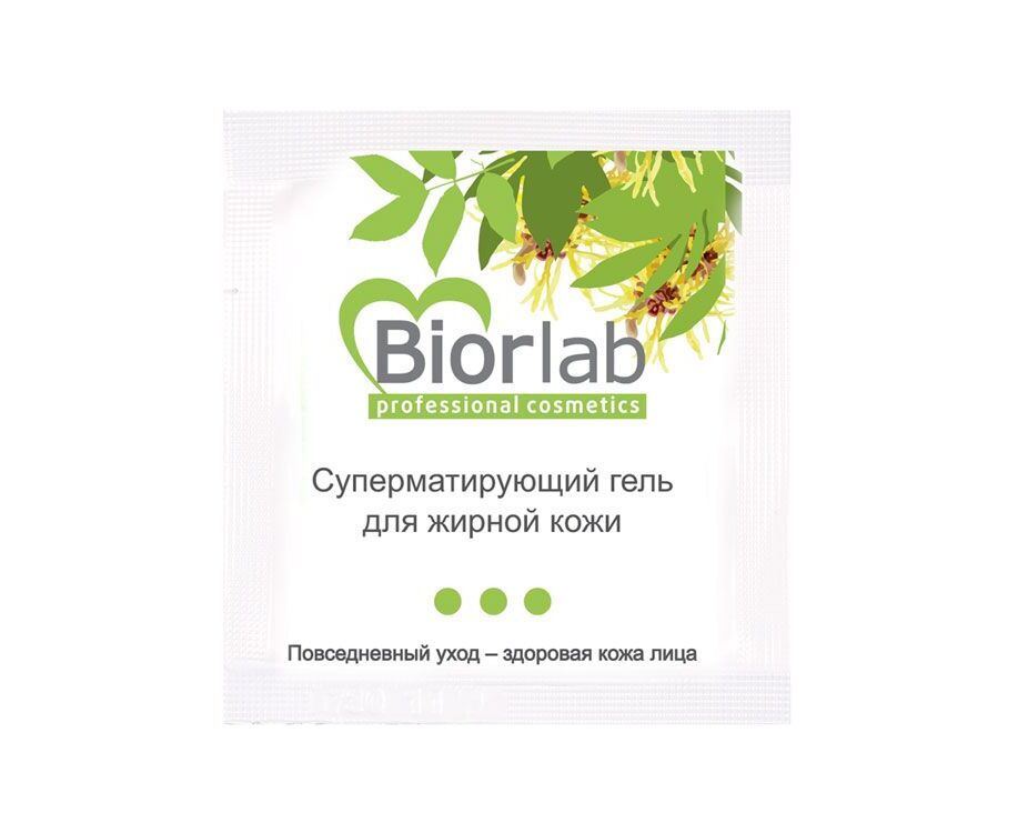 Биоритм Biorlab - Суперматирующий гель для жирной кожи, 3 г