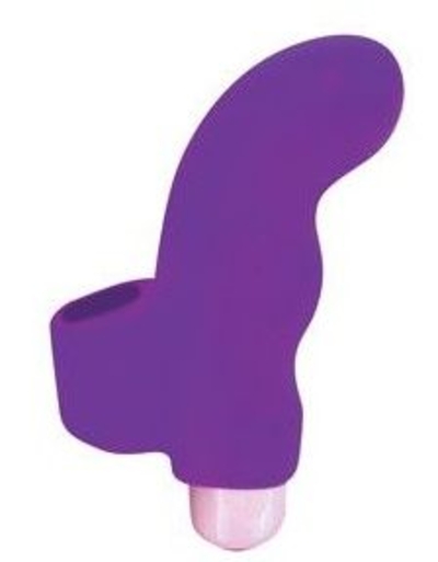 Яркий силиконовый вибратор насадка на палец, 7.8 см - Sweet Toys (фиолетовый) от ero-shop