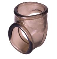 ToyFa - Дымчатое эрекционное кольцо с фиксацией мошонки, 2.5 см