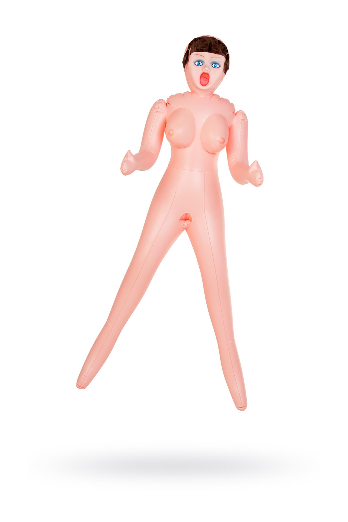 Кукла надувная Dolls-X by TOYFA Grace, шатенка, с тремя отверситями, кибер вставка: вагина-анус - фото 1