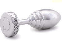 Doxy Butt Plug Ribbe алюминиевая анальная пробка, 10.5х3.3 см (серебристый)