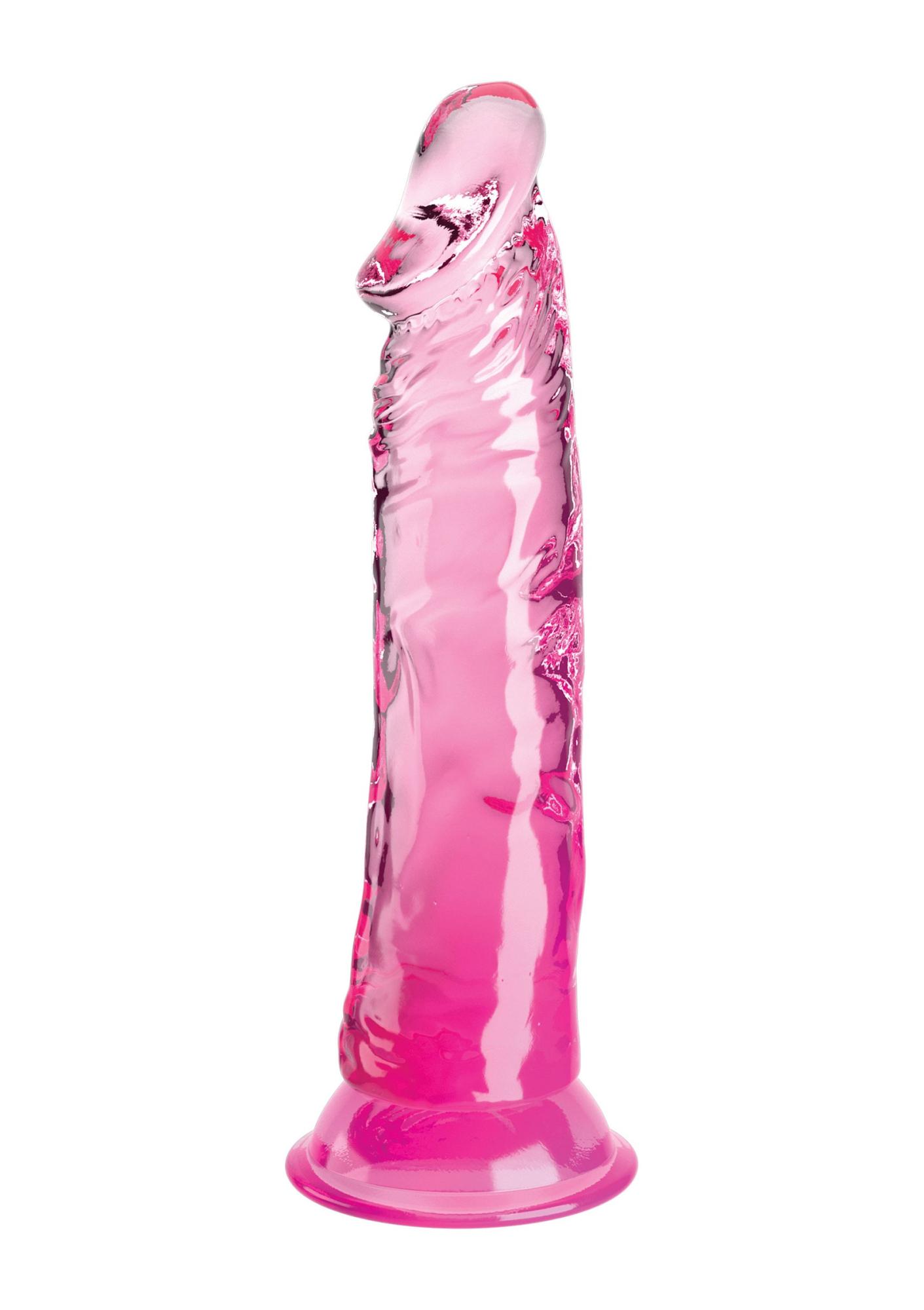 Pipedream King Cock Clear 8 - реалистичный фаллоимитатор на присоске, 21.8х4.6 см (розовый) - фото 1