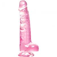 OEM - Розовый фаллоимитатор реалистичной формы, 19х3.5 см (розовый)