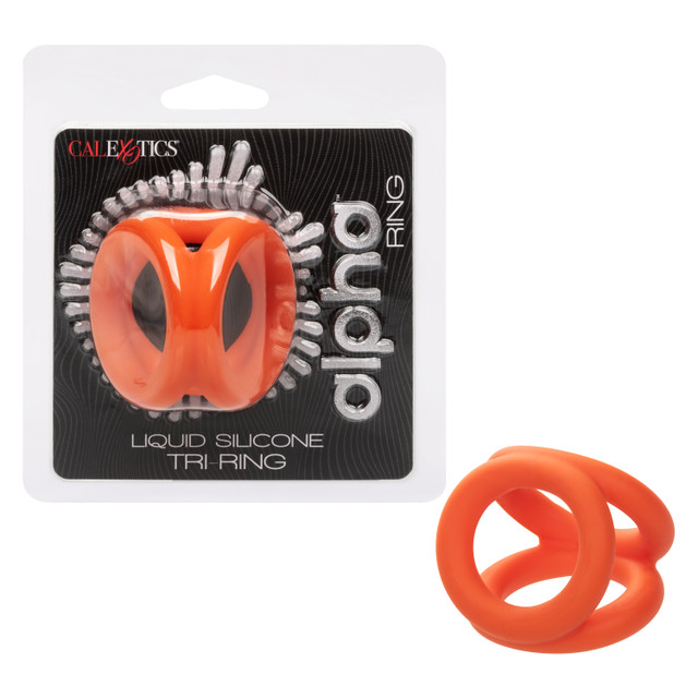 Alpha Liquid Silicone Tri-Ring - Тройное эрекционное кольцо из жидкого силикона (оранжевый)