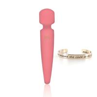 Rianne S Bella универсальный вибромассажер с браслетом, 19х4 см (розовый)