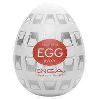 Tenga Egg Boxy New Standart - Мини-мастурбатор в виде яйца, 6 см (красный)