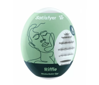 Satisfyer Egg Single Riffle - Инновационный влажный мастурбатор-яйцо, 7х5.5 см