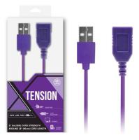Фиолетовый удлинитель USB-провода - 1 метр