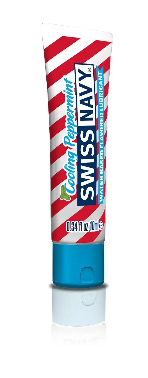 Swiss Navy Cooling Peppermint - Съедобный лубрикант со вкусом мятных леденцов, 10 мл