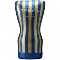 Tenga Premium Soft Case Cup - Мастурбатор с вакуумом, 15.5х6.9 см