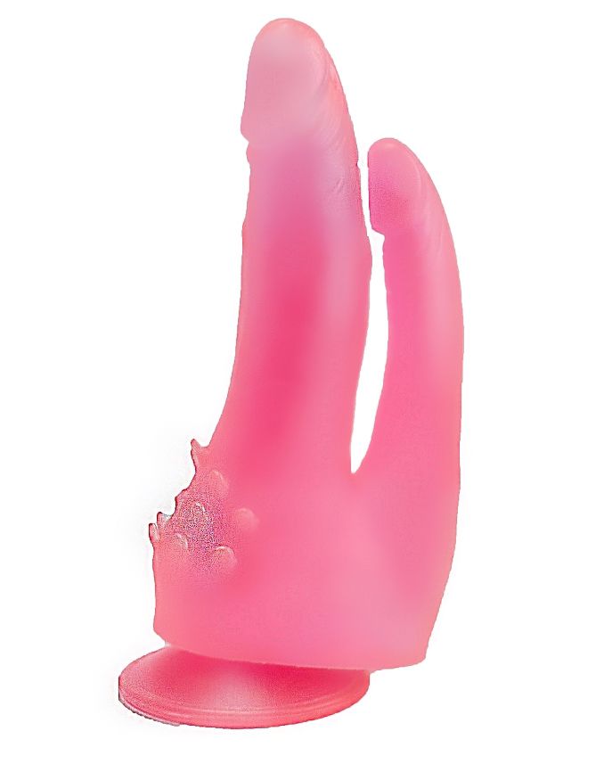 Фаллоимитатор на присоске, двойной, 17 см (розовый) от ero-shop