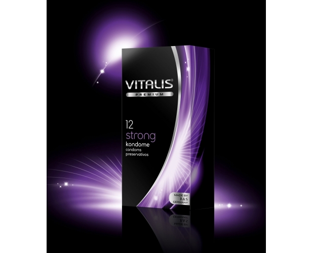 Презервативы Vitalis premium, крепкие - 12 шт в уп.