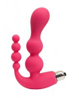4sexdream вибромассажер для анально-вагинальной стимуляции, 15х3.5 см (розовый)