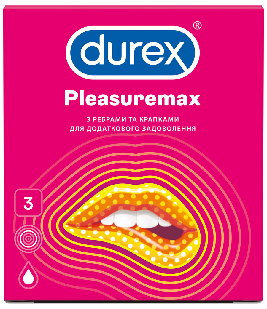 Презервативы с пупырышками Durex Pleasuremax (3шт)