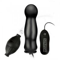 Lux Fetish 4.5 Inflatable Vibrating Plug - Надувная анальная пробка с вибрацией, 11.5х5.5 см