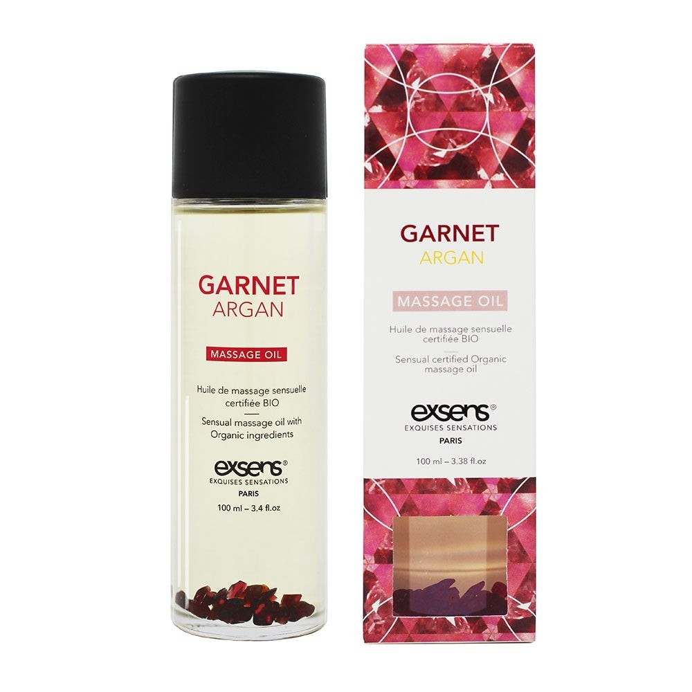 Exsens Garnet Argan - Органическое массажное масло с камнями, 100 мл
