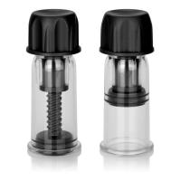 Vacuum Twist Suckers от CalExotics - Возбуждающие помпы для сосков, 10.3х3.8 см  (чёрный)