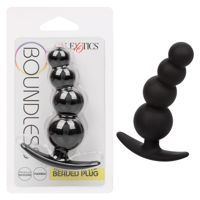 Boundless Beaded Plug - Анальная ёлочка для ношения, 9 см (черный)