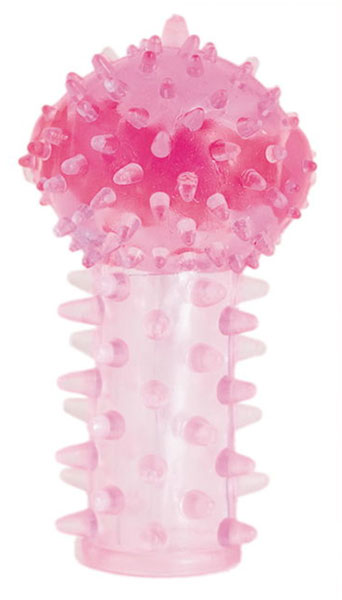 Розовая вибронасадка на палец или вибратор, 2 см (розовый) - фото 1