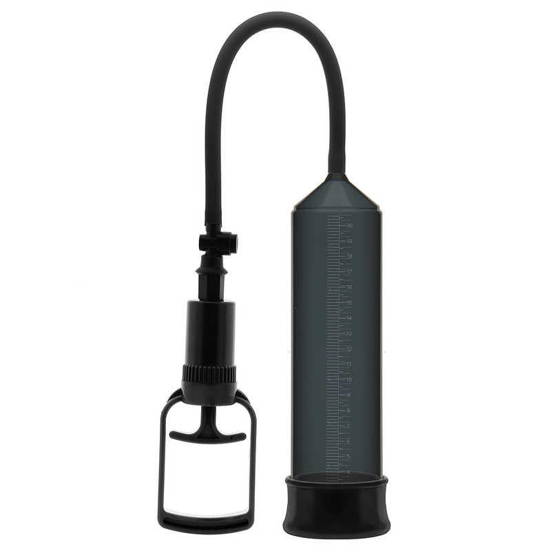 Erozon Penis Pump вакуумная помпа для члена с насосом в виде поршня, 24.5х6.3 см (чёрный)