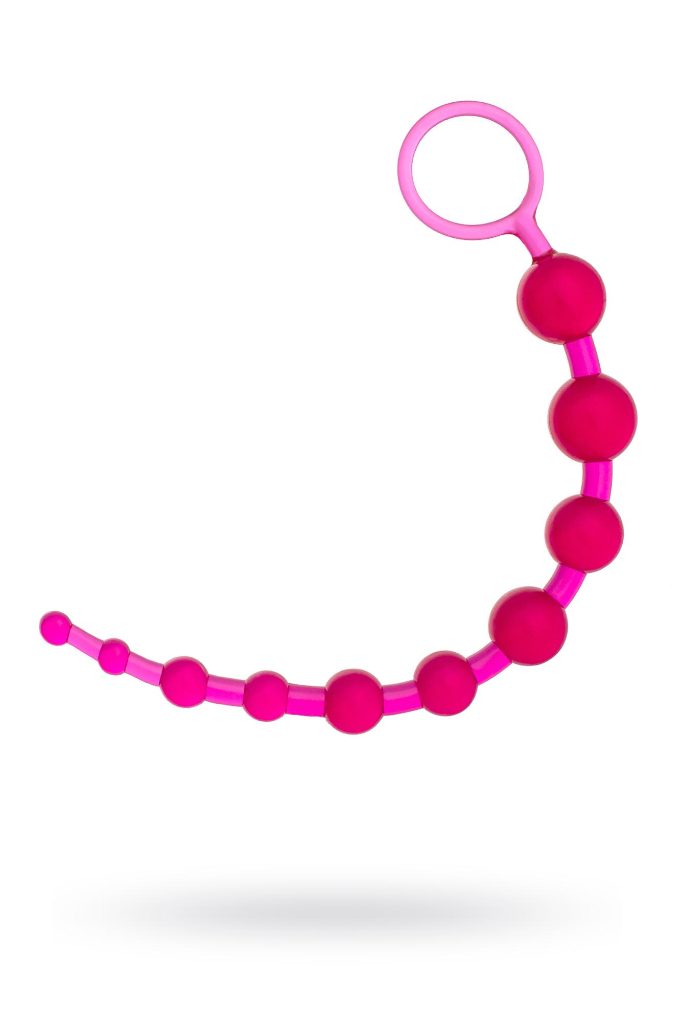Анальная цепочка TOYFA, PVC, розовый, 30 см - фото 1