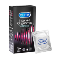 Durex Intense Orgasmic - Тонкие презервативы с ребристой текстурой, 12 шт