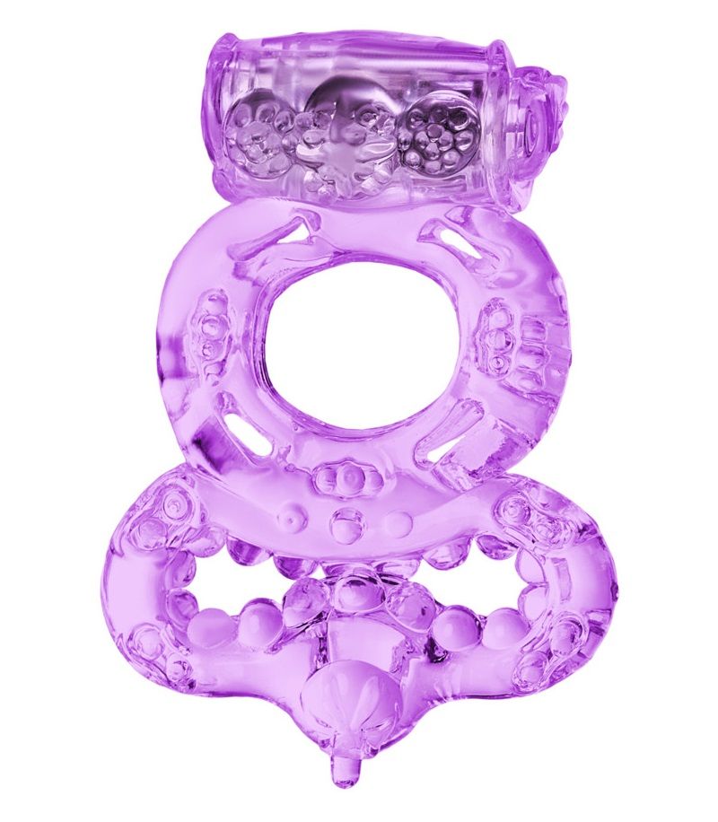 ToyFa фиолетовое виброкольцо с подхватом, 2 см от ero-shop