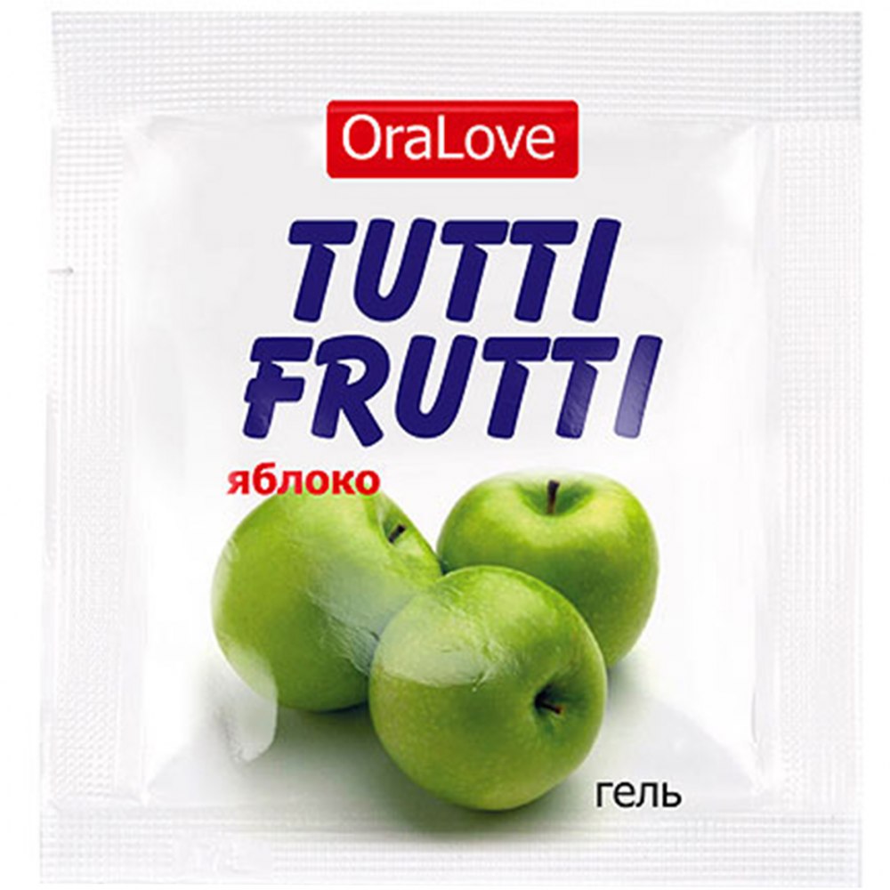 Биоритм Tutti-Frutti OraLove - Оральная смазка на водной основе, 4 мл (яблоко)