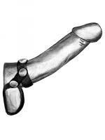 Джага-Джага лассо эрекционное на пенис и на мошонку, 18.5 см (чёрный)