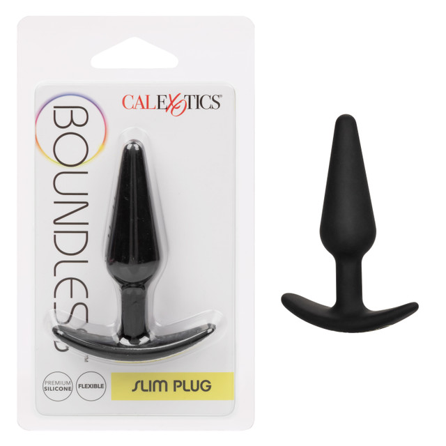 Boundless Slim Plug - Конусовидная анальная пробка для ношения, 7,5 см (черный) - фото 1