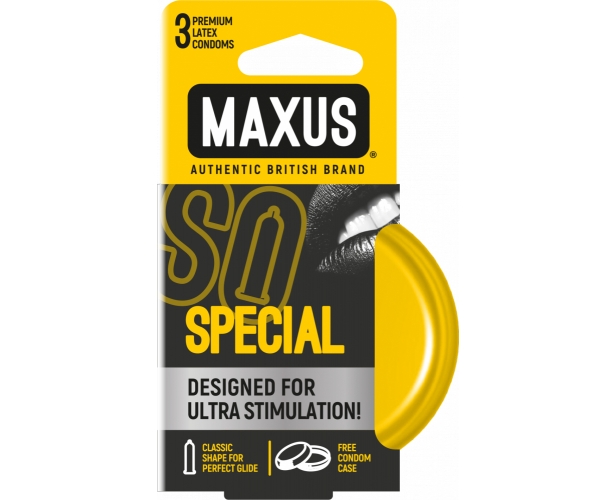 Maxus Special - Точечно-ребристые презервативы, 3 шт