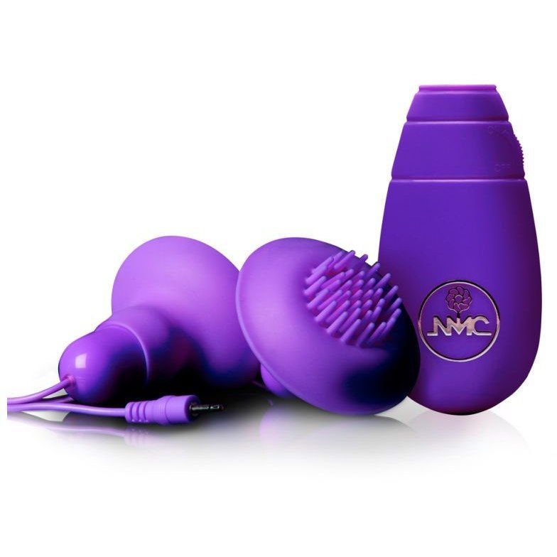 Nipple and Clitoris - Вакуумные вибростимуляторы для сосков и клитора, 7 см (фиолетовый) - фото 1