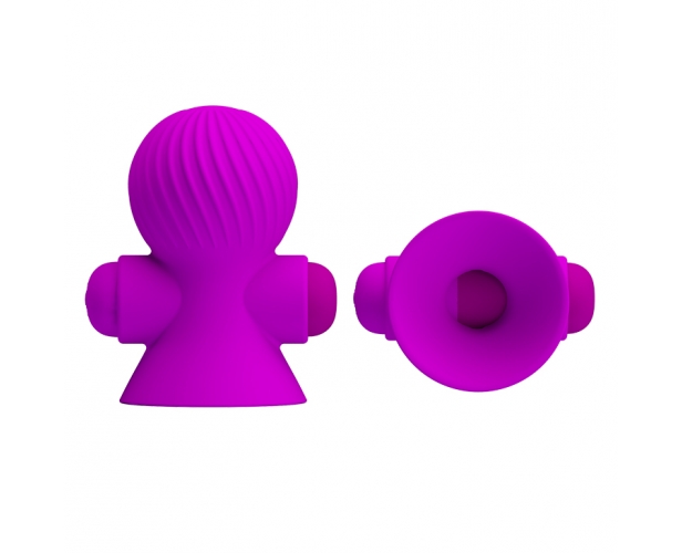 Массажёр для сосков с вибрацией от Baile, 4.5 см (фиолетовый) от ero-shop