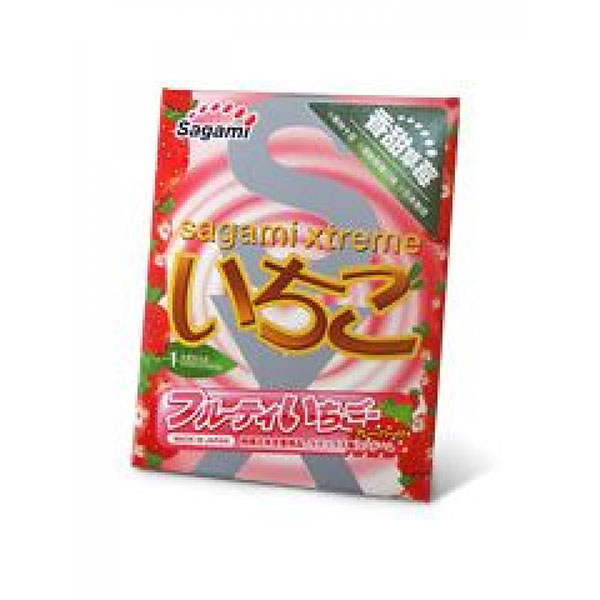 Презерватив с запахом клубники Sagami Xtreme Strawberry, 1 шт. от ero-shop