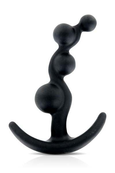 NMC - Анальная ёлочка с шариками, 11х2.8 см (чёрный)