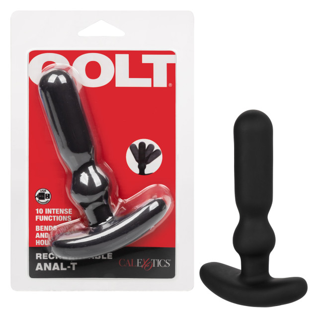 COLT Rechargeable Anal-T - Перезаряжаемый анальный вибростимулятор, 9,5 см (черный)
