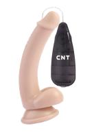 CNT Touch Me Dildo реалистичный вибратор с присоской и выносным пультом, 19.5х2.9 см (телесный)