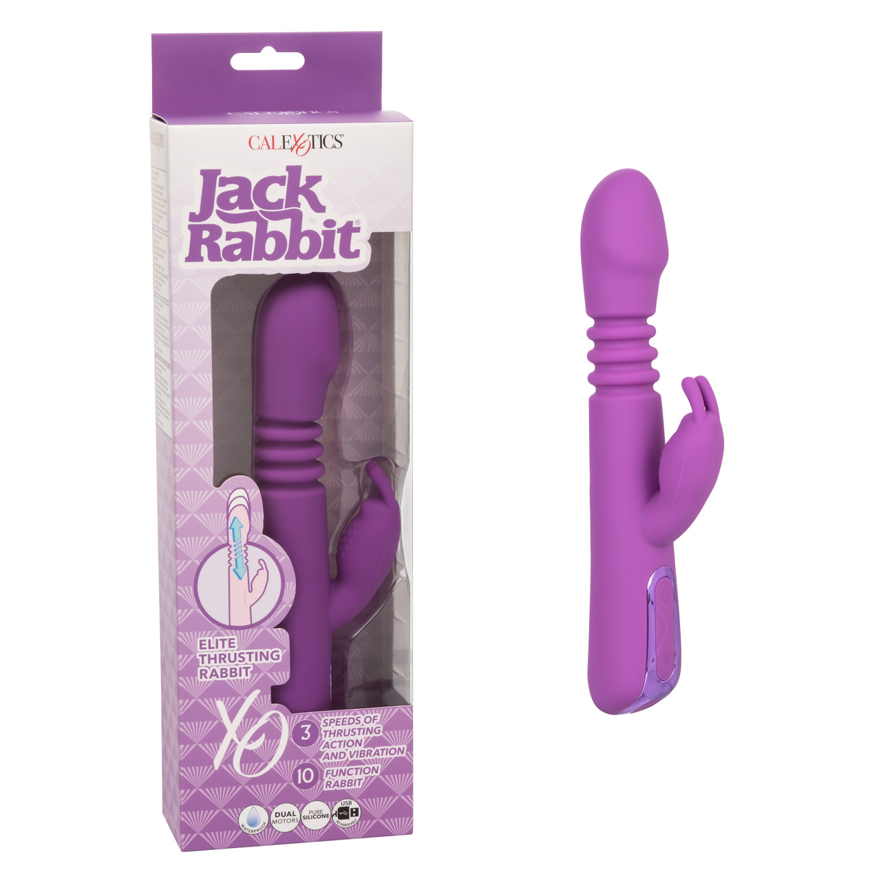 Jack Rabbit Elite Thrusting Rabbit - Вибратор-кролик, 23,5 см (фиолетовый)