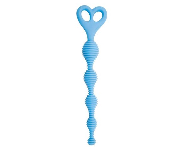 Анальные шарики Climax® Anal Silicone Stripes, 20 см (голубой) от ero-shop