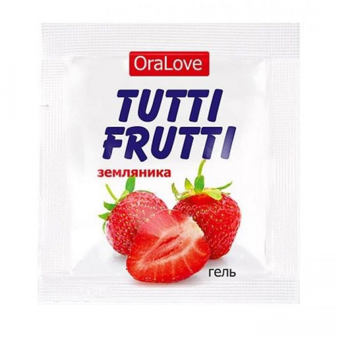 Биоритм Tutti-Frutti OraLove - Оральная смазка на водной основе, 4 мл (земляника)