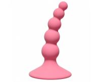 Lola Toys First Time Ribbed Plug - Анальная пирамидка, 10.5 см (розовый)