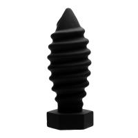 Витая анальная пробка из силикона - Tom of Finland, 22 см (чёрный)