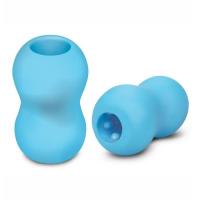 Zolo Mini Double Bubble Stroker - Двухсторонний мини-мастурбатор, 8 см (голубой)