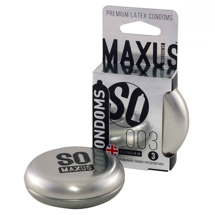 MAXUS 003 №3 - Презервативы экстремально тонкие, 18 см, 3 шт