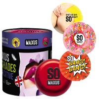 Maxus So Much Sex Sensitive - кейс с ультратонкими презервативами в дизайнерской упаковке, 100 шт
