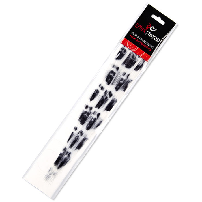 Черно-белые Clip-In локоны с принтом панды, 30 см