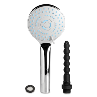 Clean Stream Shower Head With Silicone Enema Nozzle - лейка для душа с силиконовой насадкой для клизмы, 12.7х1.8 см