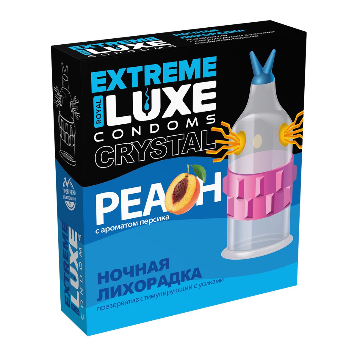 LUXE EXTREME НОЧНАЯ ЛИХОРАДКА - Презерватив с ароматом персика, 1 шт (прозрачный)
