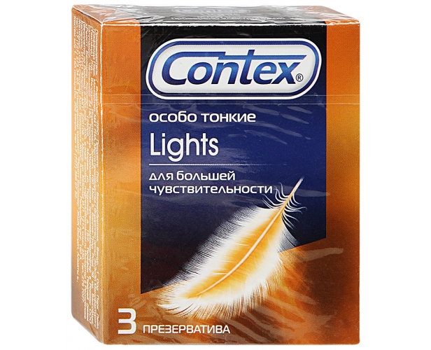Особо тонкие презервативы Contex Lights, 3 шт.