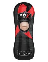 PDX ELITE Vibrating Oral Stroker - Мастурбатор, 16,5 см (телесный)